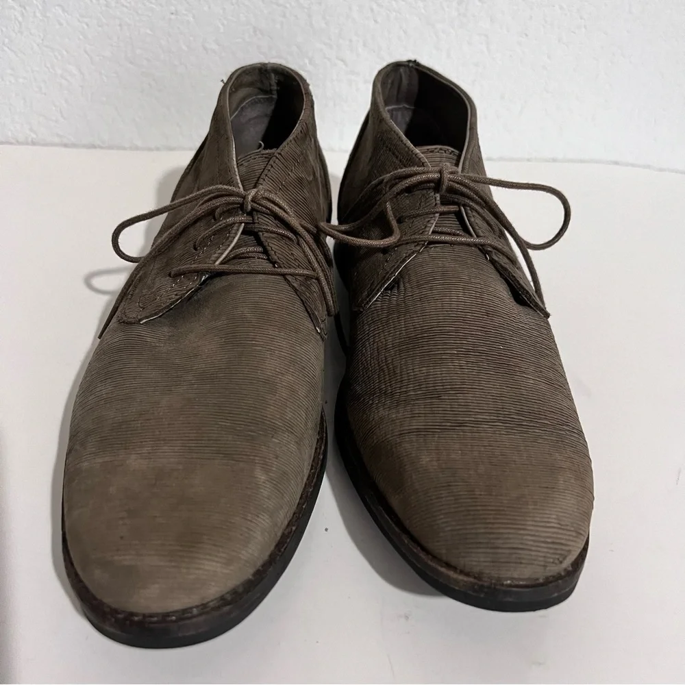 Mark Nason Taupe Leather Lace Up Chukka Boots Men's 7